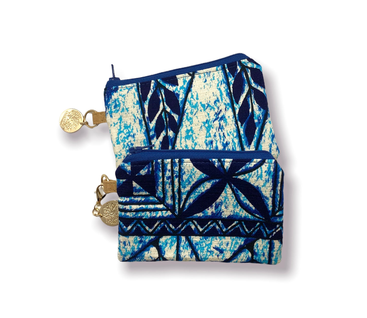 Vintage Mini Keychain Pouch Blue Tapa
