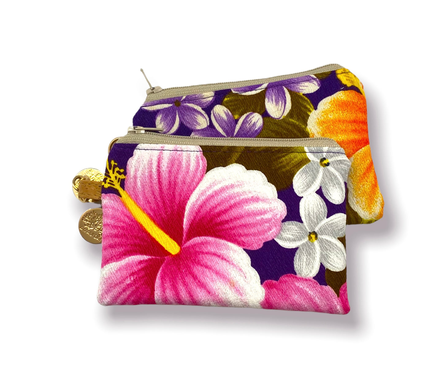 Vintage Mini Keychain Pouch Twilight Florals