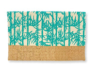 Bamboo Handprinted Foldover Clutch