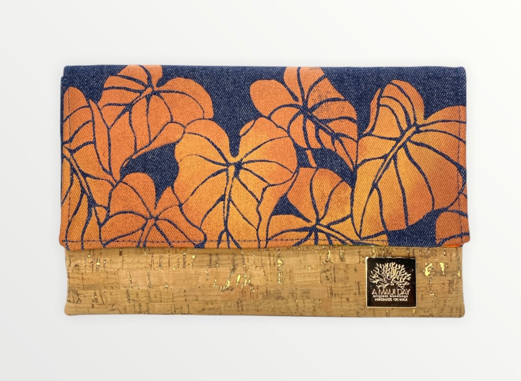 Kalo Handprinted Foldover Clutch