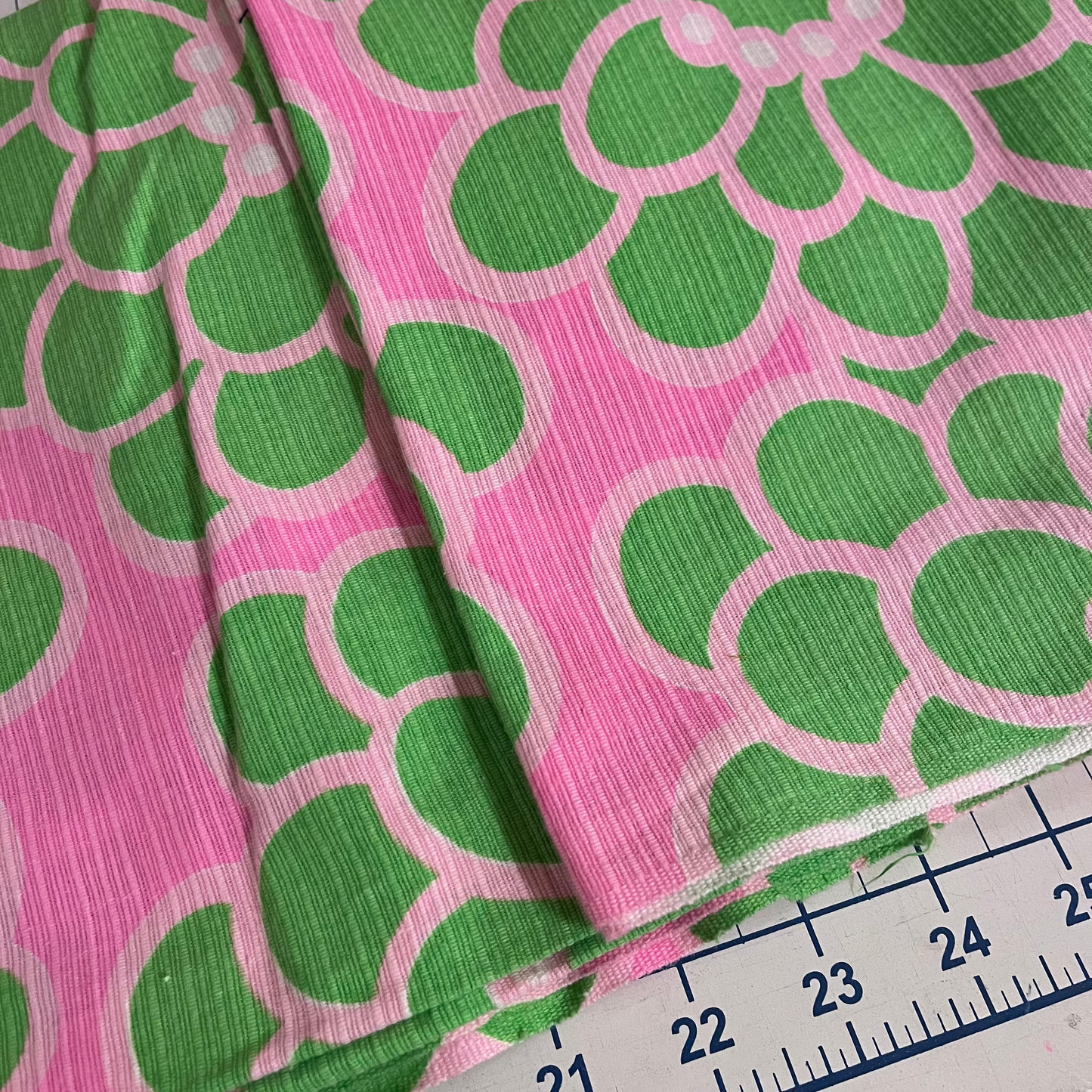 NEW Vintage Tote - Bright Green and Pink