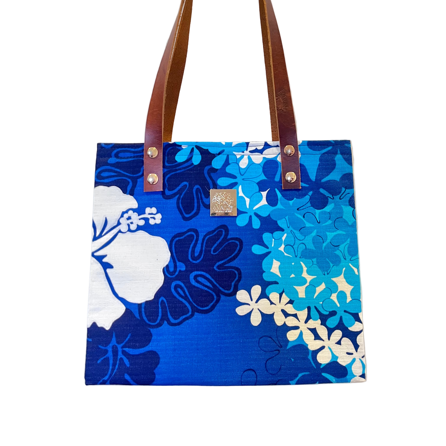 NEW Vintage Tote - Blue HIbiscus
