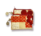 Vintage Mini Keychain Pouch Red Tapa