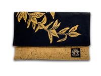 Maile Lei Handprinted Foldover Clutch
